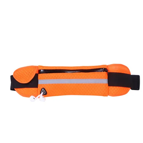 Новая качественная многофункциональная поясная сумка для бега, дышащие сумки, спортивные сумки для музыки с отверстием для наушников, подходит для смартфонов, спортивные сумки - Цвет: Orange