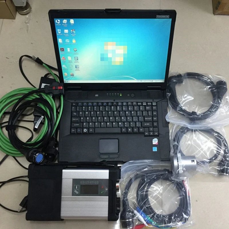 Компактный сканер SD C5 MB Star 5 + Toughbook CF52 I5 4G SSD для автомобилей и грузовиков