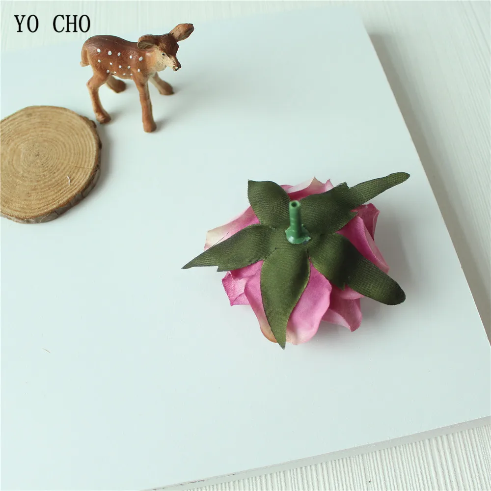 Rose Artificial Flower Head White Pink Silk Peony Wedding Party Decoration DIY Decorative Fake Flower  (21)