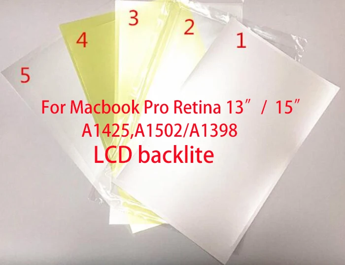 

LCD Screen Backlight backlite for Macbook Pro Retina 13" 15" A1425 A1502 A1398 LED Display Back Rear Reflective Sheets