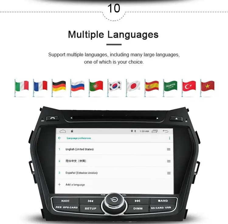Best JDASTON Android 9.1 Car DVD Player For Hyundai IX45/Santa fe 2012 2013 2014 Multimedia GPS Navi 2 Din Car Radio Audio Stereo 11