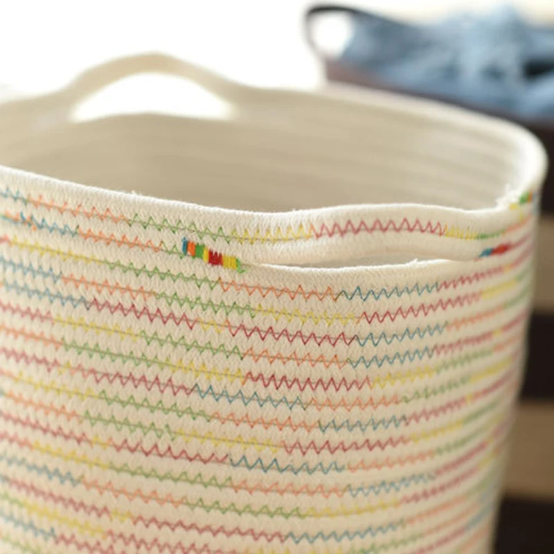 Многофункциональная сумка для хранения в скандинавском стиле, для ванной, спальни, из хлопка и льна, корзина для белья, корзина для игрушек, сумка для хранения