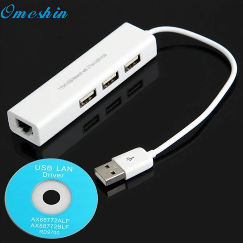 OMESHIN SimpleStone USB к RJ45 Lan карта Ethernet сетевой адаптер кабель+ 3 порта концентратор для Win 8 7 XP 60315