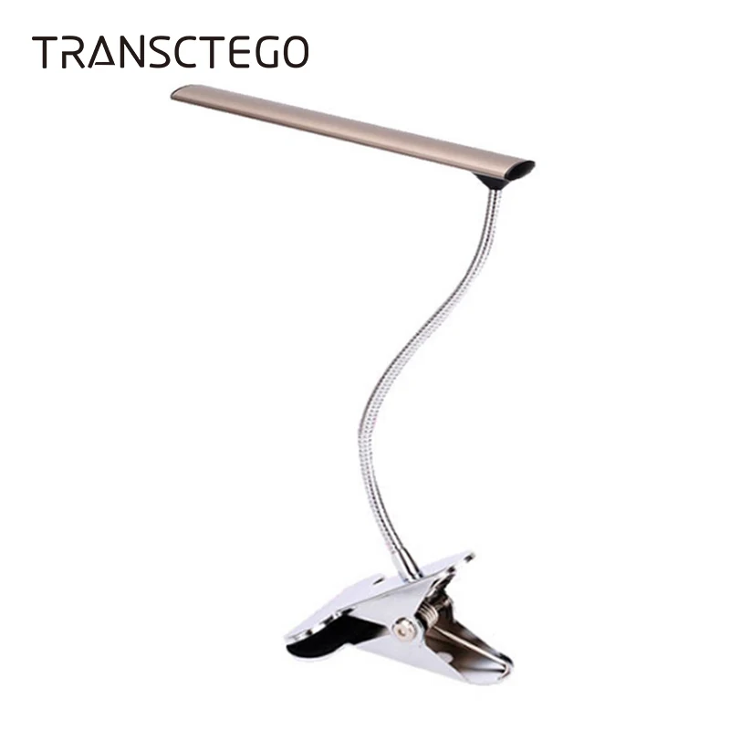 

Desk lamp Clip Led Luminaria De Mesa USB Port For Student Table Bedroom Bedside Office Flexible Light Stainless Retro Desk Lamp