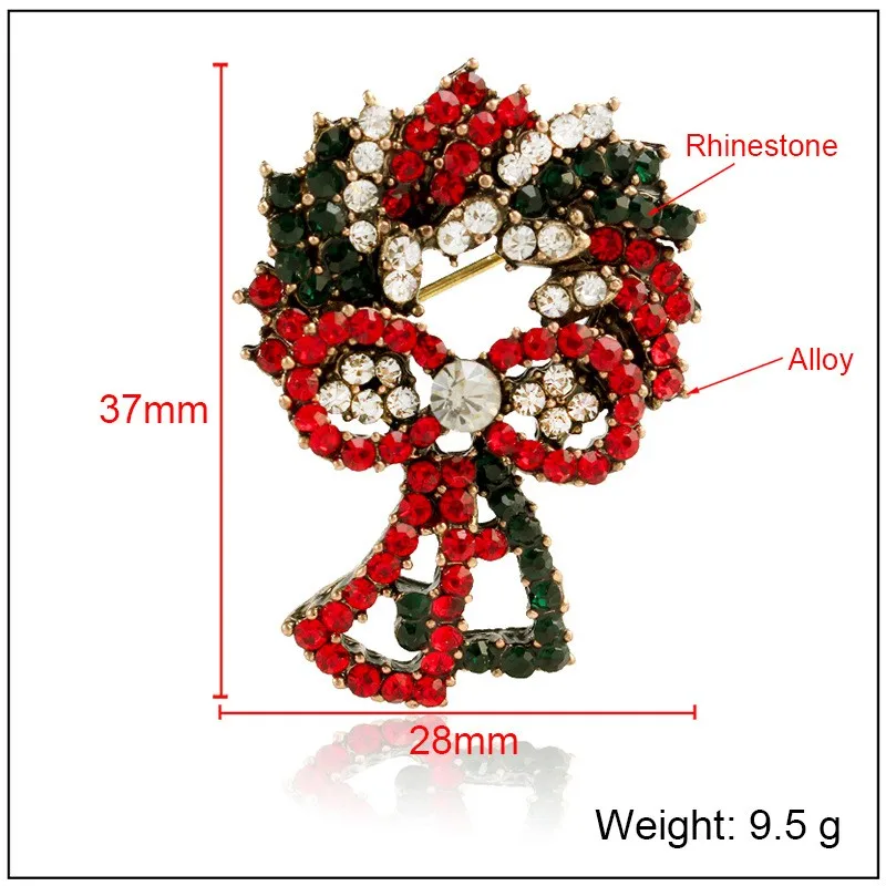 Европейской и американской моды теплая одежда Творческий новогоднее; рождественское подарок Венок Брошь