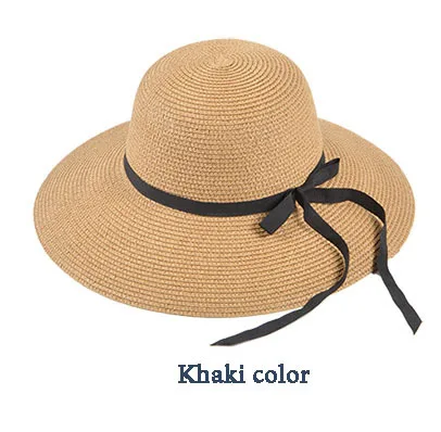 Шляпа женская Соломенная с лентами и бантом YY0097|sombrero de sol|girls summer hatsstraw hats women |