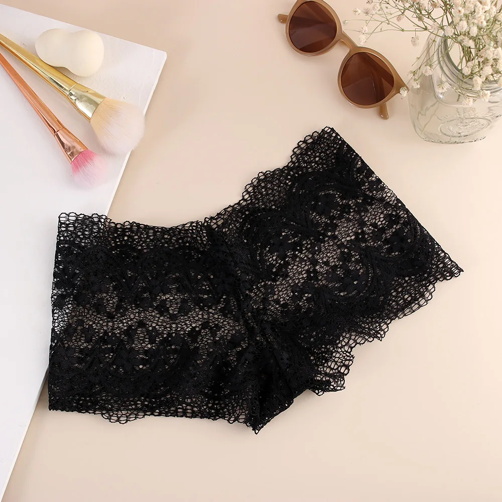 

Summer Women Sexy Lace Panties Breathable Hollow Out Underpants Seamless Transparent Super Thin Imitation Lingerie Briefs