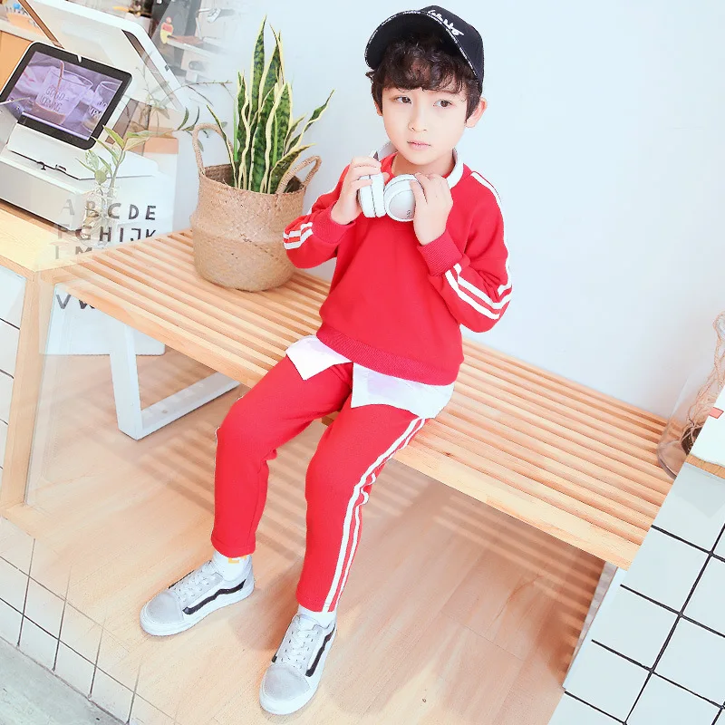 

Kids Boys spring suit in children's leisure sports pants sweater in spring and autumn two suit