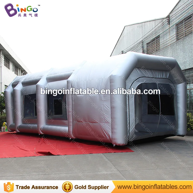Free Delivery 9X4X3M Inflatable Spray Paint Booth for Sale Mobile Workshop Painting Cabin High Quality Dust Proof Room Toy Tent 3