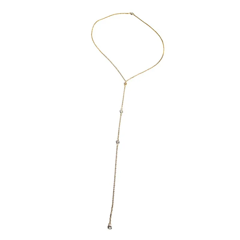 Women Boho Gold Beach Bikini Bib Crystal Wedding Summer Dress Backdrop Back Necklace Jewelry - Image 6