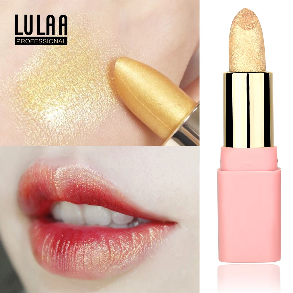 

LULAA 8 Color Polarized Lip Gloss Glaze Chameleon Bright Flash Pearlescent Bright Moisturizing Lipstick Liquid Glitter Lip Gloss