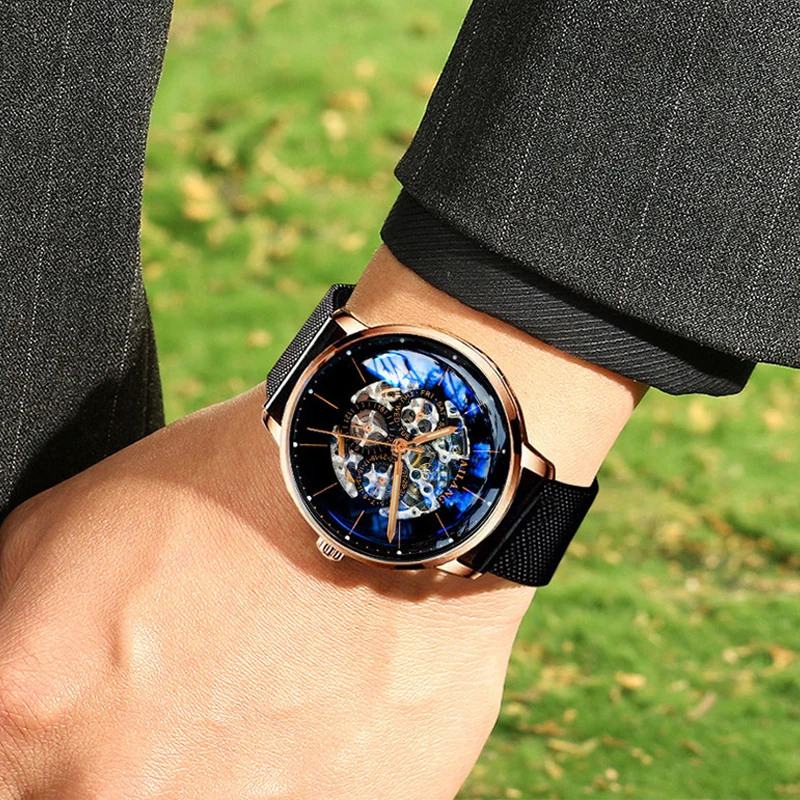 2018 جديد reloj AILANG الفاخرة الرجال الميكانيكية التلقائية ووتش حقيبة سويسرية ساعة معصم المألوف الترفيه الديزل ووتش جلدية