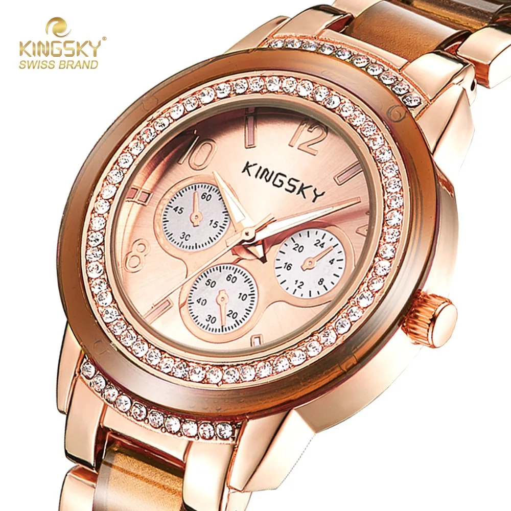 Branded Ladies Watches High Quality Rose Gold Luxury Quartz Watch