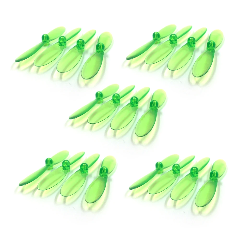 

20pcs Hubsan X4 H107L H107C H107D Propeller Transparent Blue Transparent Green Transparent Red Transparent Orange Prop H100