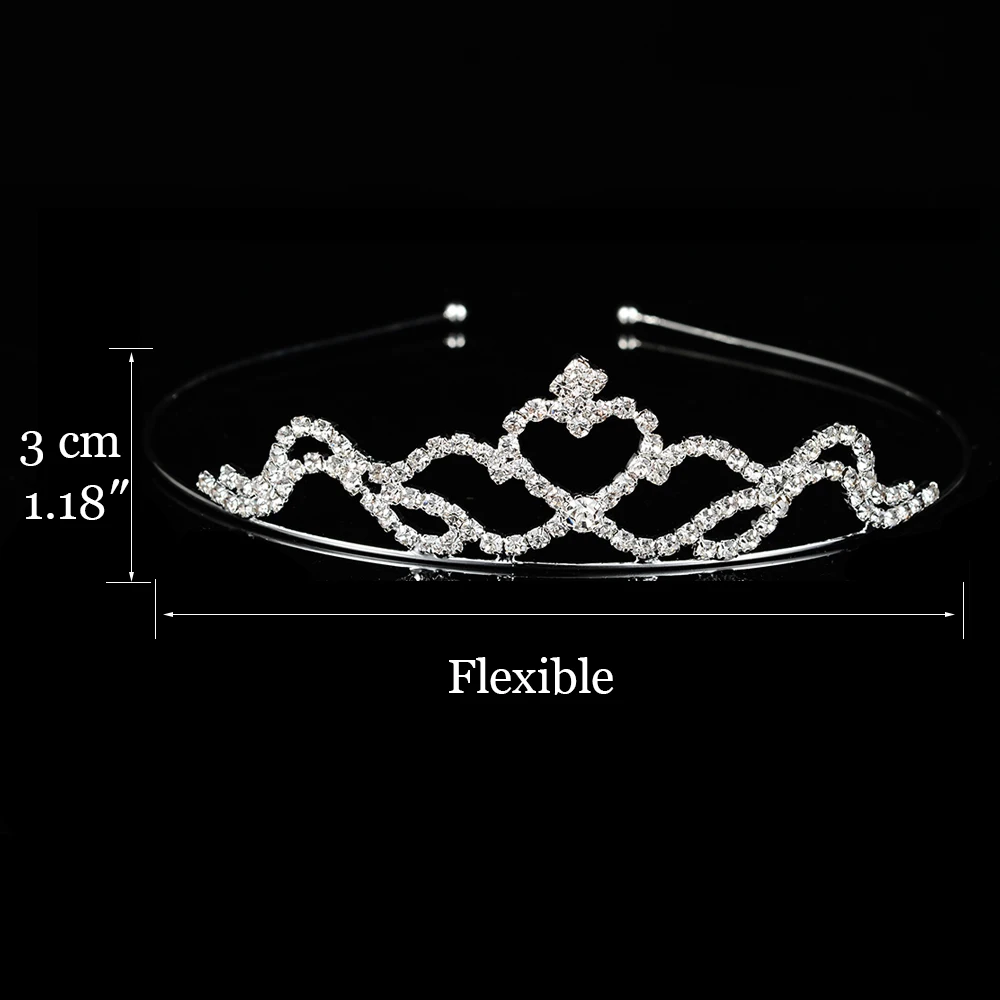 Детские диадемы и повязка в виде короны для девочек, свадебная Хрустальная корона, аксессуары для свадебной вечеринки, украшения для волос, головной убор - Окраска металла: 2