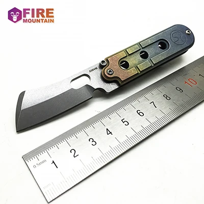 BMT тактический складной нож D2 лезвие Титан TC4 ручка шарикоподшипник Открытый выживания кемпинг охотничьи ножи EDC инструменты OEM - Цвет: B Gradient color