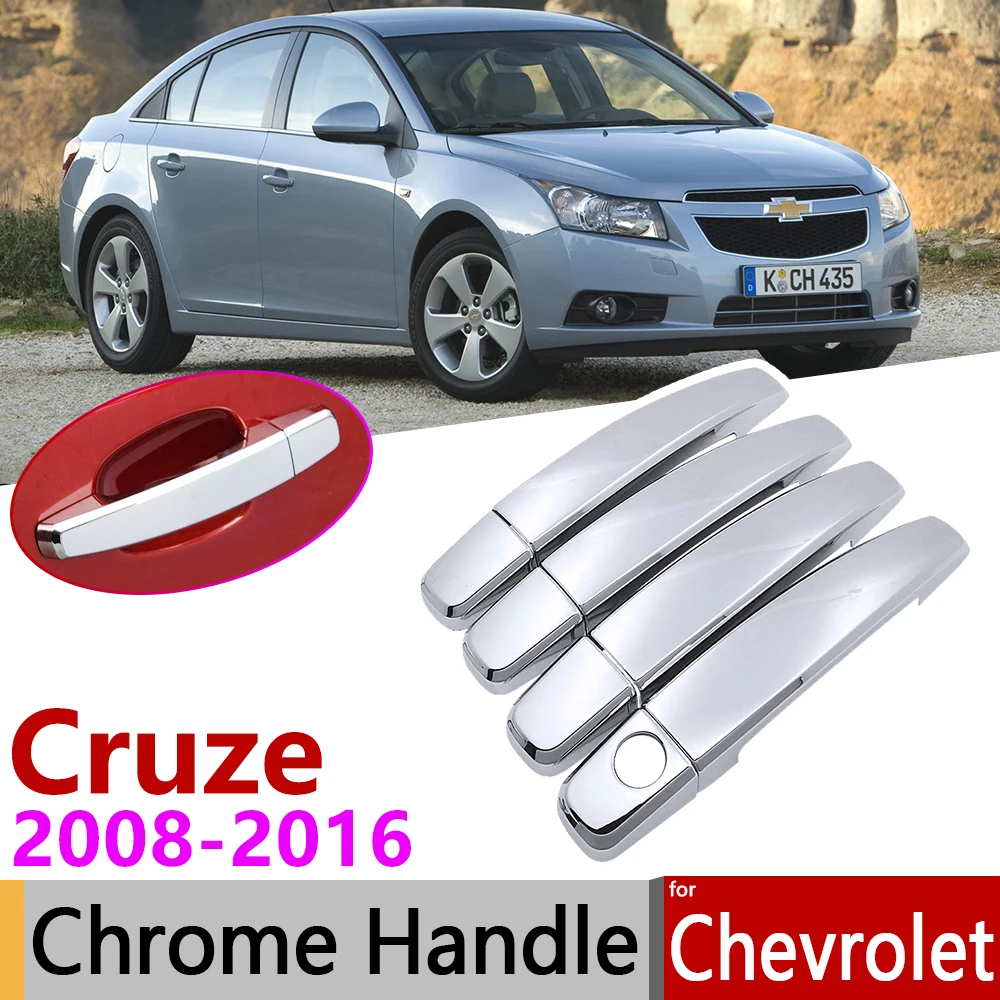 

for Chevrolet Cruze Daewoo Lacetti 2008~2016 Chrome Door Handle Cover Car Accessories Stickers Trim Set 2011 2012 2014 2015 2016