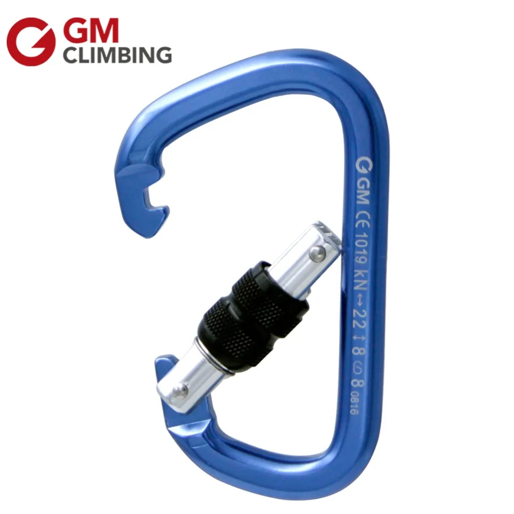 22KN Oudoor Mountain Climbing Carabiner Screw Locking 5000 lbs Aluminum