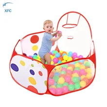 XFC Foldable Children Kids Play Tent Ocean Ball Pool BOBO Ball Pit with Hoop Playhouse Baby Gift