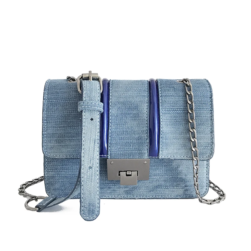 

Brand Denim Shoulder Bag Casual Chain Women Handbag Fashion Girl Messenger Bags Dress Vintage Bag Drop Shipping