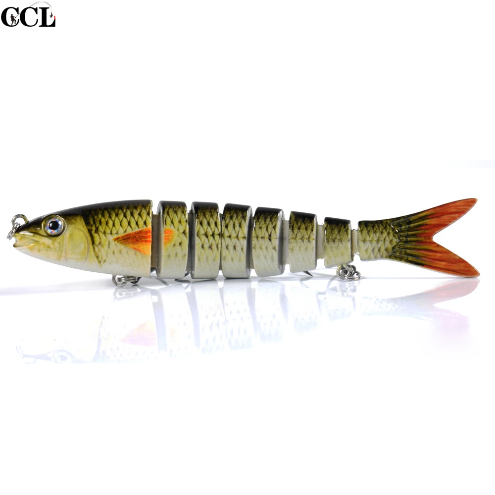  Bass Lure for Fishing Life Like Swim Action Durable Fabric Jointed Trout wobbler Swim Bait 127MM 19