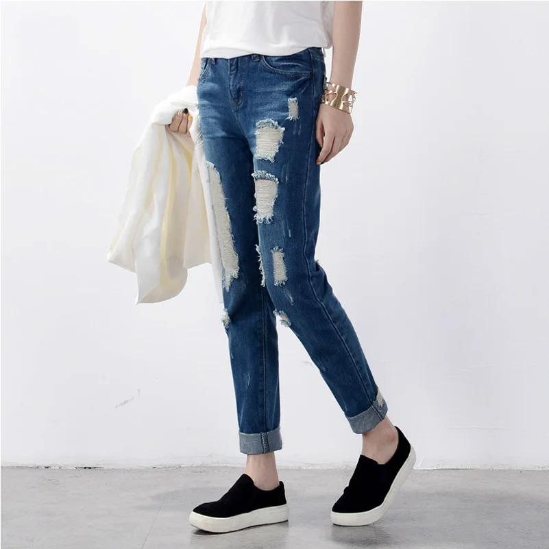 Online Get Cheap Ripped Boyfriend Jeans -Aliexpress.com | Alibaba ...
