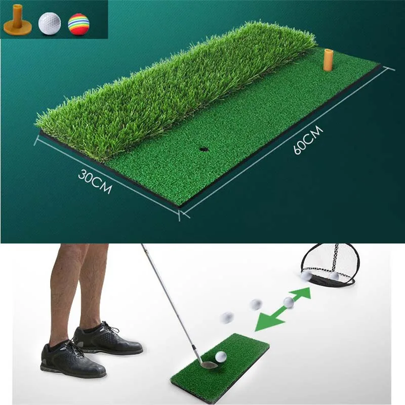 Backyard Golf Mat Indoor Residential Training Hitting Pad Practice Golf Hitting Mats Rubber Tee ball free