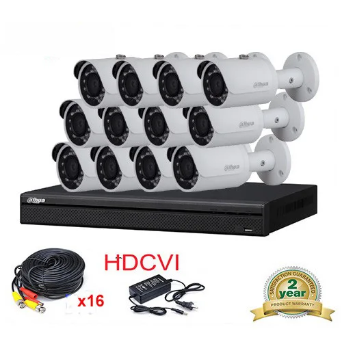 

DAHUA HCVR7216AS3 16CH H.264 1080P MiniHDCVI DVR Security System kit+16pcs DAHUA DH-HAC-HFW1200S 2MP IP67 IR HDCVI bullet Camera
