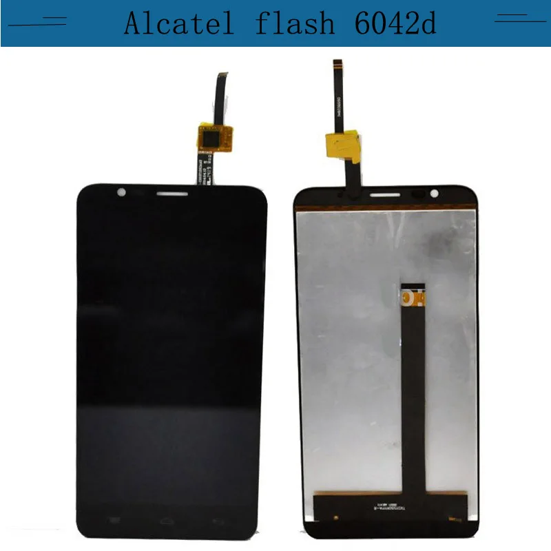 Черный Новый Оригинальный ЖК-дисплей для Alcatel one touch flash 6042d + сенсорный экран