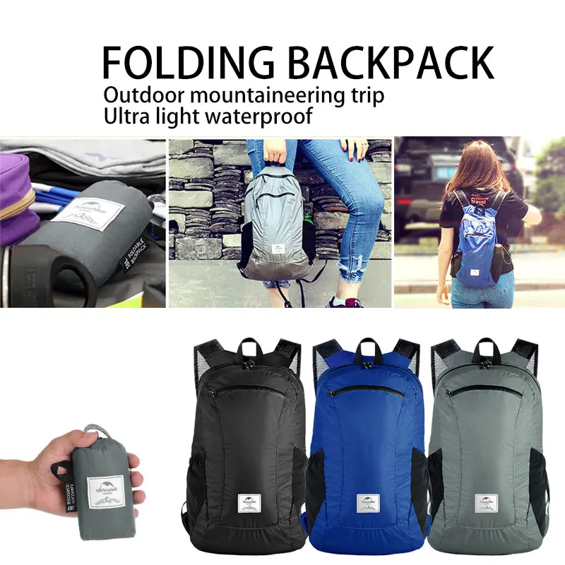 

Handbag Folding Backpack Diagonal Package 30D Nylon Silicon Coating Backpack Camping