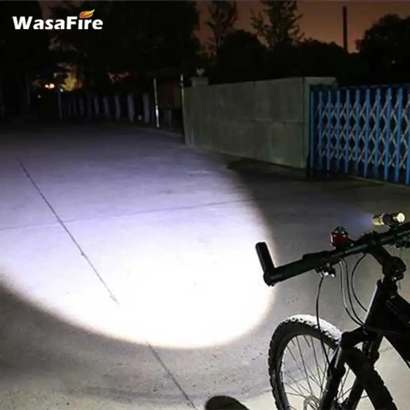 Мощный велосипед фонарик USB 2000 Люмен Увеличить фонарик светодиодный с аккумулятором Водонепроницаемый светодиодный фонарь для охоты фары фанарик Встроенный Батарея фанарь тактический аккумуляторный охота фонарь
