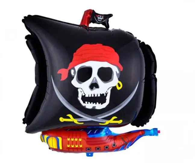 

68*54cm Irregular Corsair Balloon Funny Skull Balloon Pirate Ship Balloon Foil Balloon for Party Halloween Layout Decoration