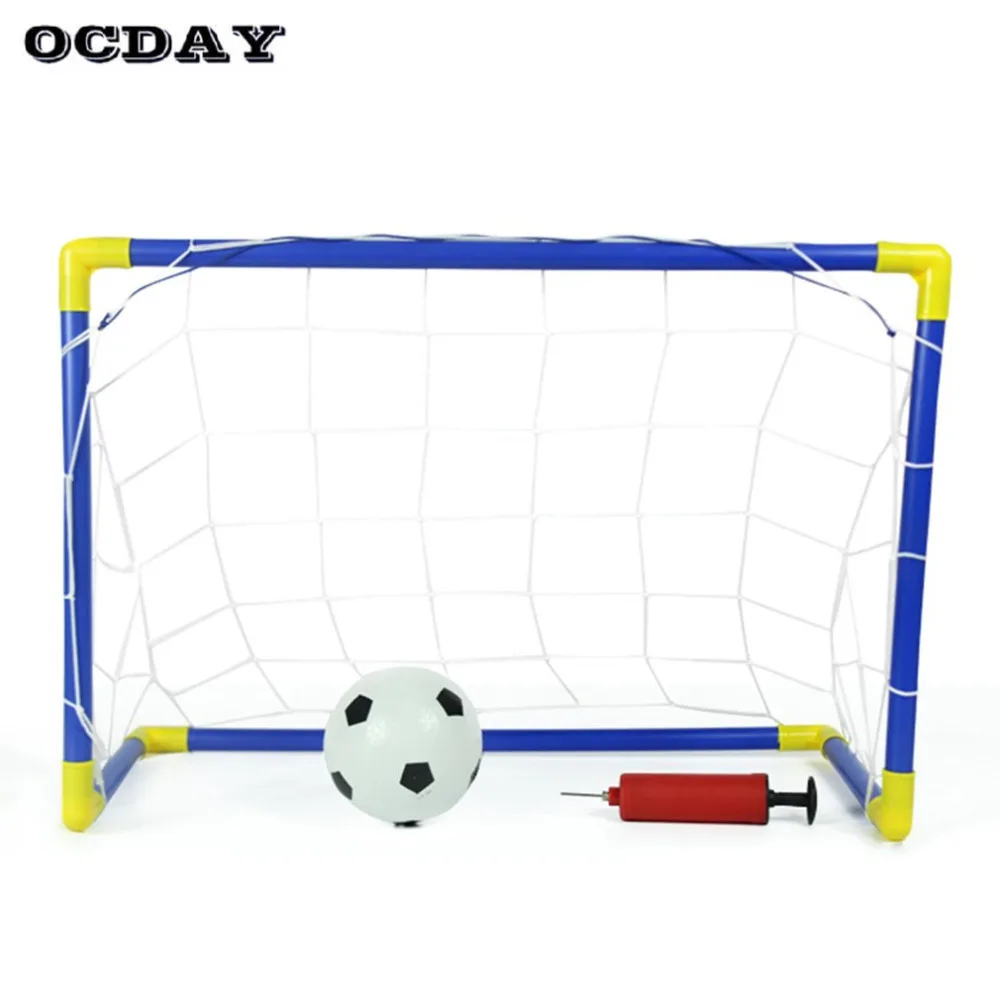 OCDAY Toys For Children Mini Football Soccer Hockey Goal Post Net Set 2