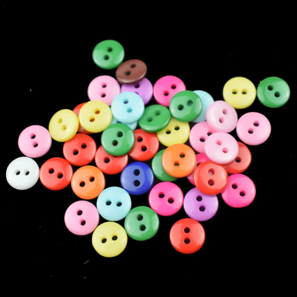 Lots 100pcs 2 Holes Resin Sewing Button Round Button Craft DIY Supplies Decor