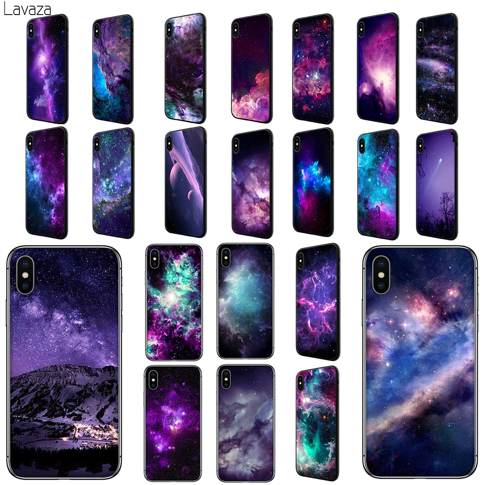 Lavaza interstellar Purple Space Star Soft TPU Case Cover for Apple iPhone 6 6S 7 8 Plus 5 5S SE X XS MAX XR Silicone Cases | Мобильные