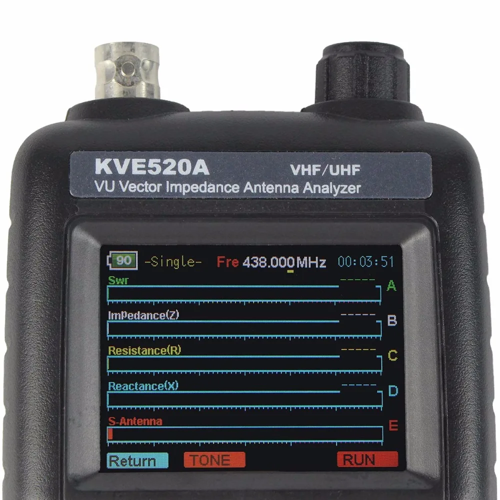 VHF/UHF цветной графический векторный импедансный антенный анализатор KVE520A с 5 разъемами аксессуары для рации J6558A