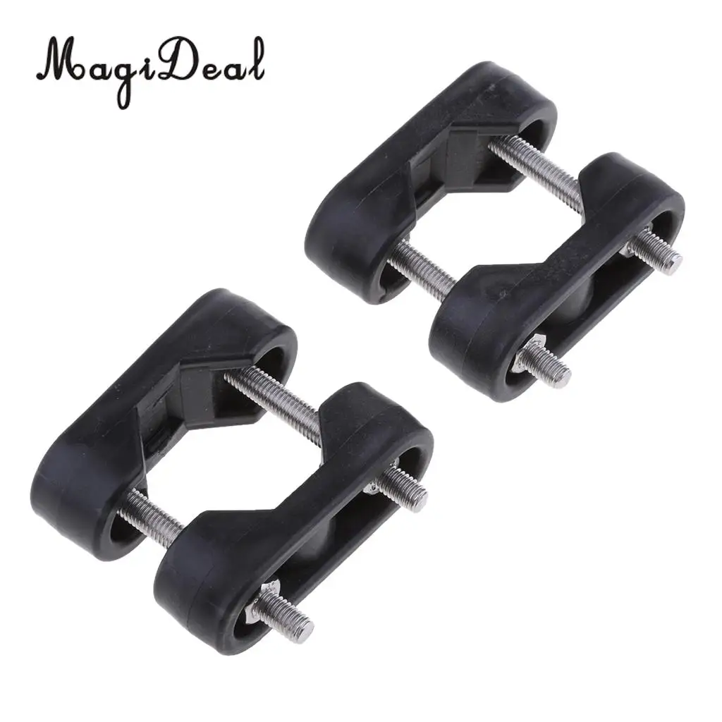 MagiDeal 2Pcs Nylon Marine Boat Nylon Rail Mount Bracket Fits for 7/8' to 1' Tube Kayak Canoe Boat Dinghy Yacht Accessories