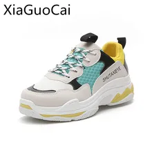 Женская повседневная обувь на платформе; сезон весна-осень; кроссовки с мягкой подошвой; модная женская обувь на плоской подошве средней высоты