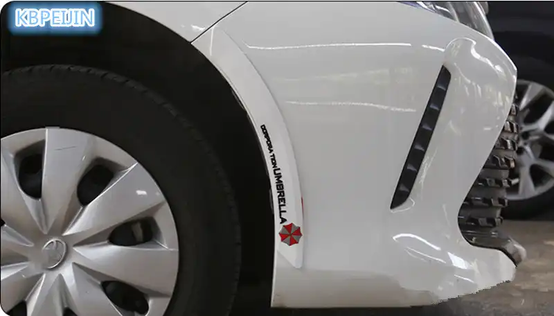 2 Pcs Mobil Gaya Fender Flares Sisi Karet Anti Tabrakan Stiker