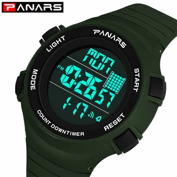 

PANARS Mens Digital Watches Waterproof Chronograph LED Sport Watch Men Outdoor sport Stopwatch Alarm Clock Wristwatch Mens 8102