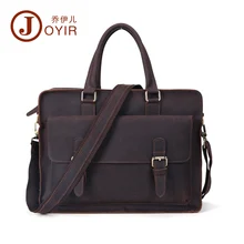 JOYIR 2016 New Men Business Genuine Leather Briefcase Pocket Messenger Crossbody Bag Laptop Handbags Shoulder Bag Tote Bag 6315