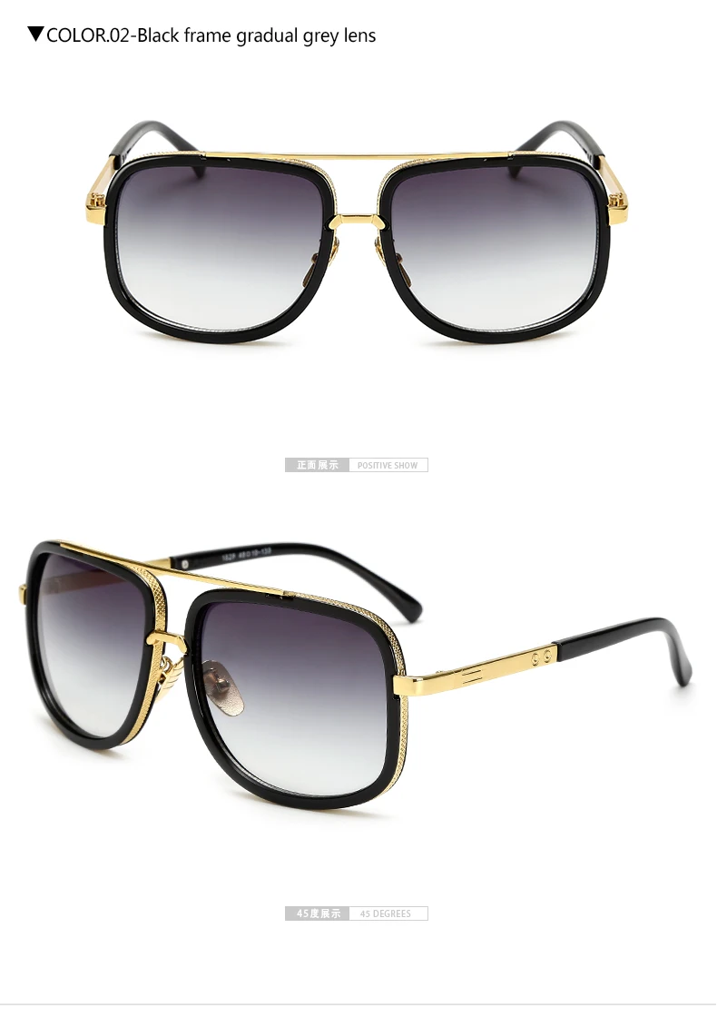 Oversized Men Sunglasses men luxury brand Women Sun Glasses Square Male Gafas de sol female sunglasses for men women 2019