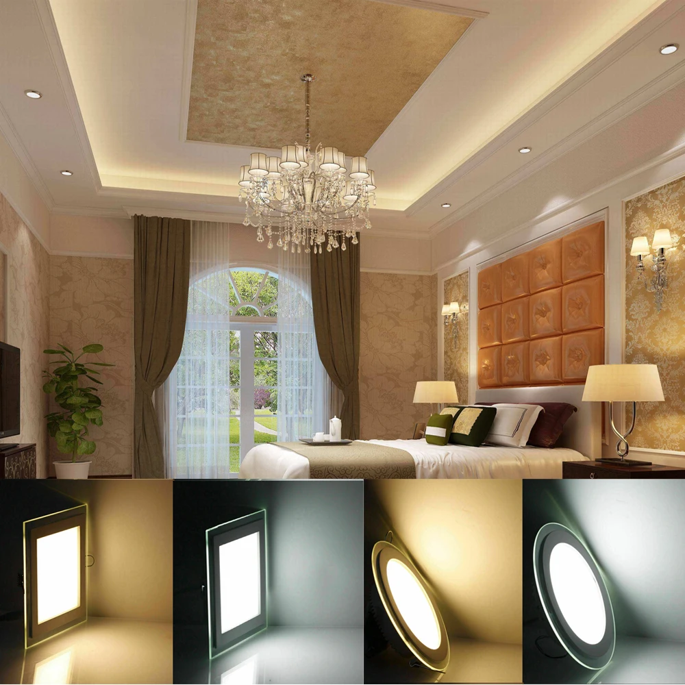 

10 pcs LED Ceiling Light Recessed Panel Lamp Light Round/Square Downlight 6W/12W LED Bedroom Light Livingroom Light 110V 220V