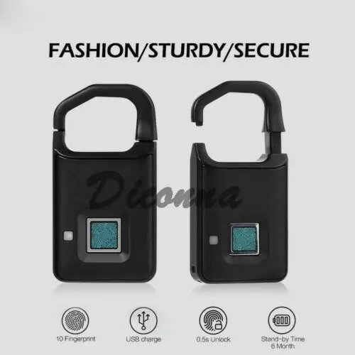 Водостойкий Противоугонный замок для отпечатков пальцев Smart Keyless usb зарядка дверной замок Противоугонный замок