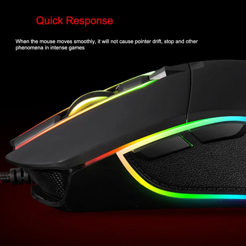 

2019 Hot RGB Mechanical Wired Gaming Keyboard Optical Mouse Combo with LED Backlight for PC Laptop For DOY