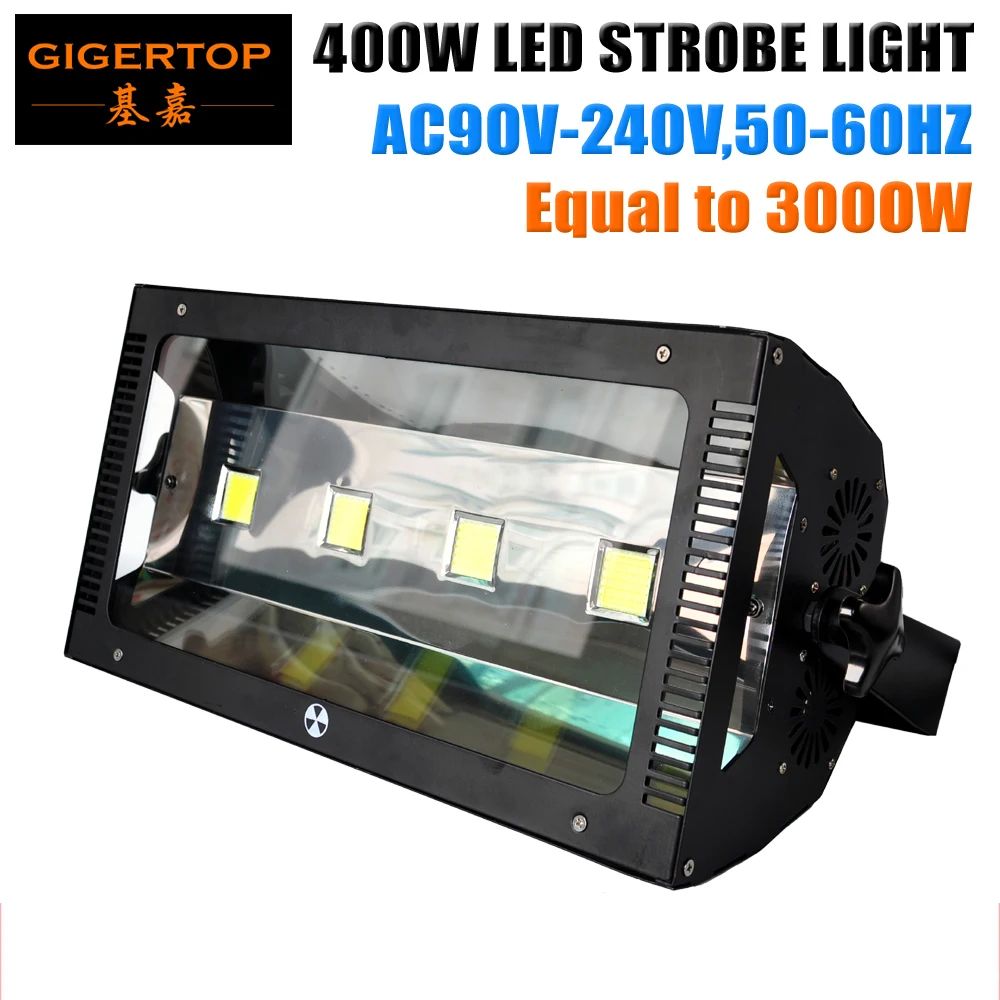 TIPTOP этап 400 W светодио дный Strobe Light черный литья Мощность же к Aotmic 3000 W DMX 2/6/8 Каналы режим 90 V-240 V для сцены Театр