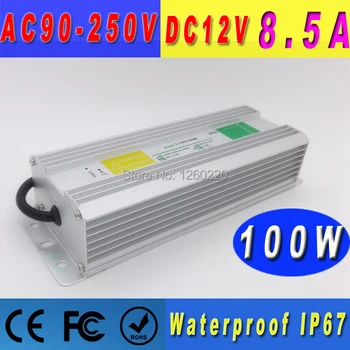

DC12 led power supply 100w waterproof AC170-260V Led driver 8.5A Power Supplies for outdoor led strip light