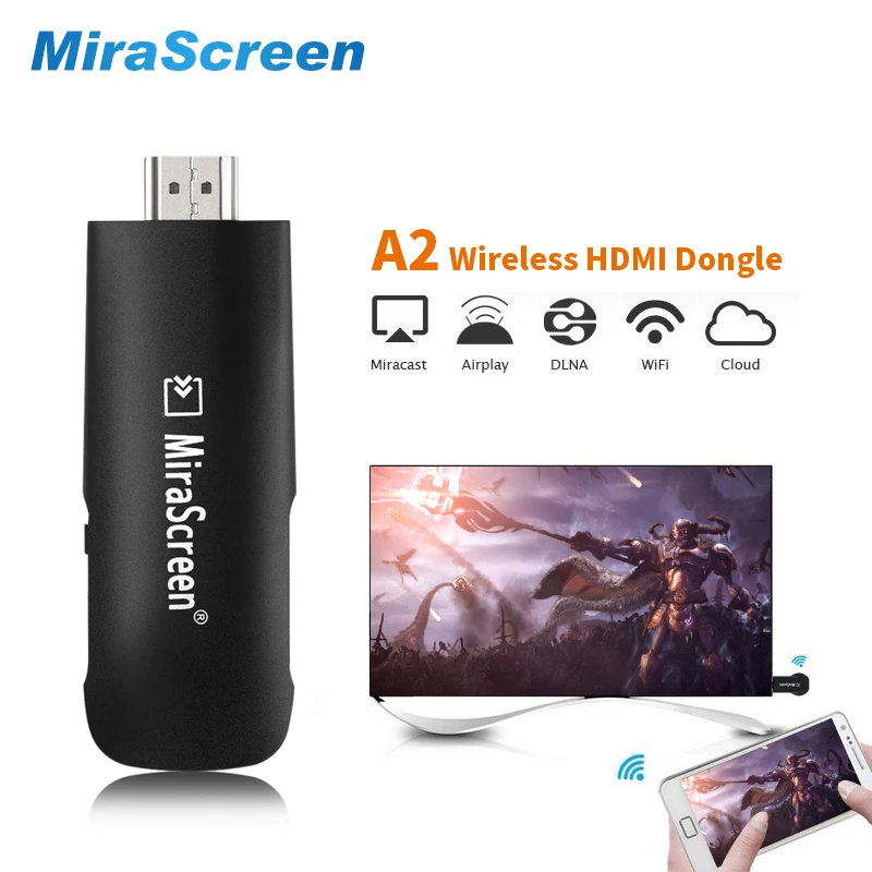 Mirascreen A2 HDMI WiFi Dongle Chromecast 2 mirroring multiple TV stick Chromecast 2 Adapter Mini PC Android Chrome Cast Google