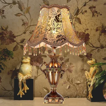 

AC90-260V Grade resin desk lamp table lamp living room European-style garden bedroom table light manufacturers, wholesale