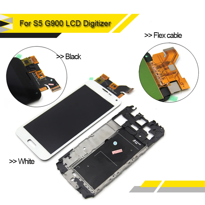 imágenes para Compatible Para Samsung S5 G900 G900F de Pantalla para Galaxy S5 SM-G900 G900F pantalla lcd de Pantalla Táctil con la asamblea Del Digitizador imágenes para Compatible Para Samsung S5 G900 G900F de Pantalla para Galaxy S5 SM-G900 G900F pantalla lcd de Pantalla Táctil con la asamblea Del Digitizador